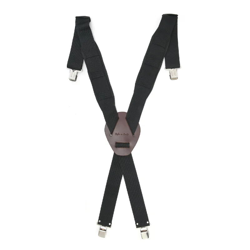 thick leather waist belt for skirts -95013 - 2 Inch Wide Padded Work Suspenders with Metal Clips | Style n Craft