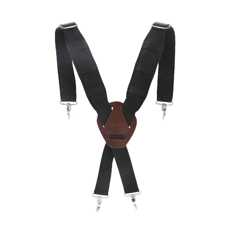 buckle waist belt with chain detail -95014 - 2 Inch Wide Padded Work Suspenders with Metal Snaps | Style n Craft