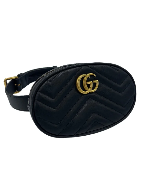 leather belt with custom buckle -Gucci GG Matelasse Designer Belt Bag