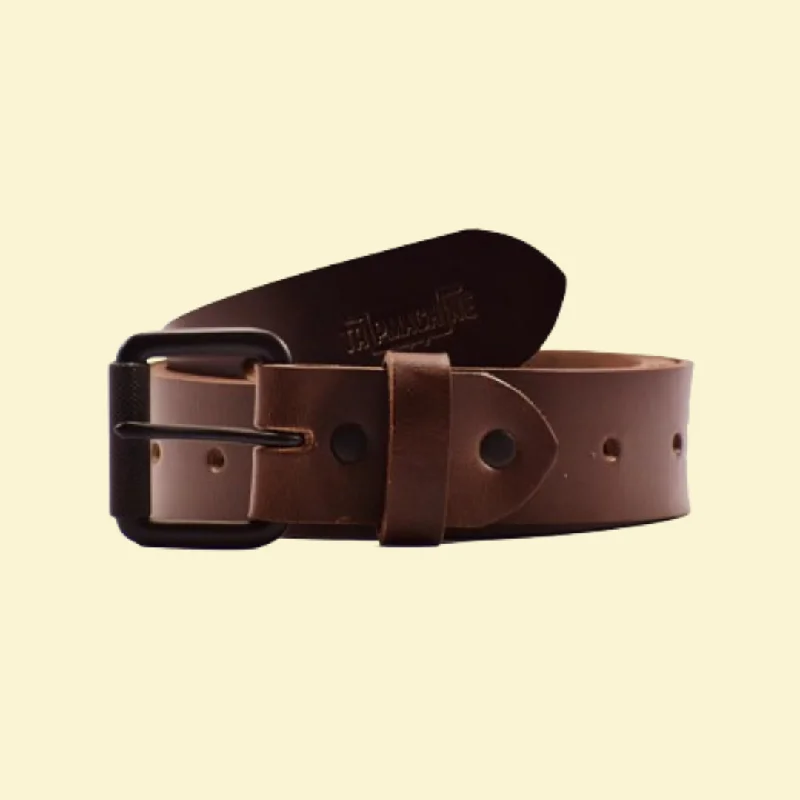 belt for casual winter wear -belt - tobacco brown single pin