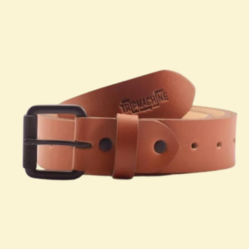 buckle belt for casual skirts -belt - vintage tan single pin