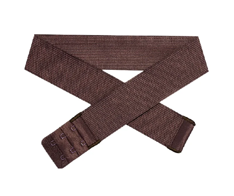 leather belt with geometric buckle -Chocoholic Brown