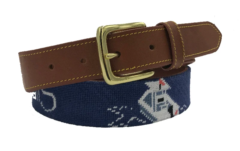 men’s leather waist belt for office wear -Custom Needlepoint Belt