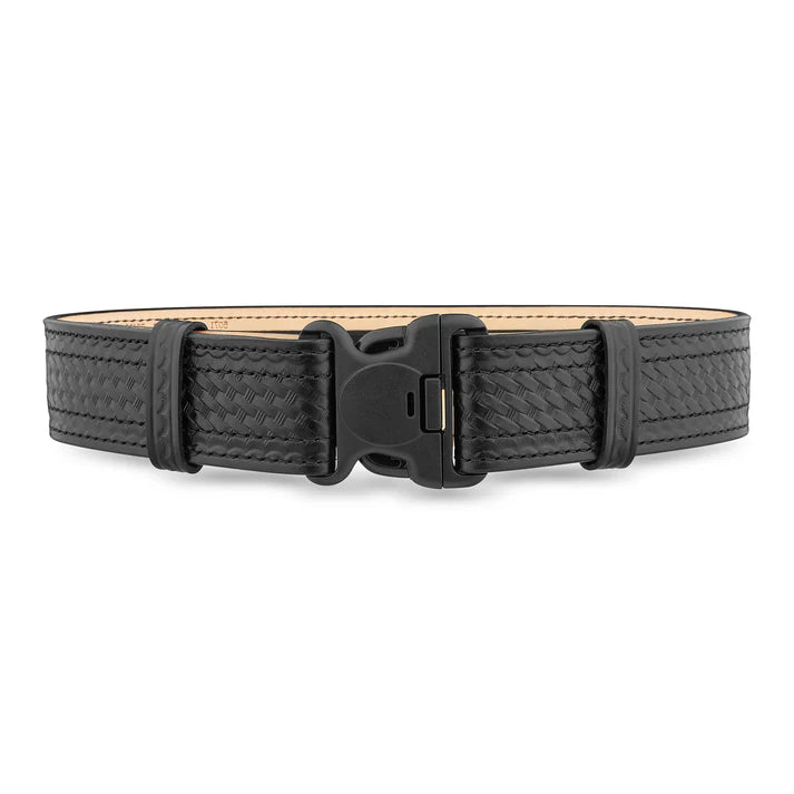 belt with fashionable buckle -Dutyman 2-1/4" Basketweave Leather Duty Belt W/Clip