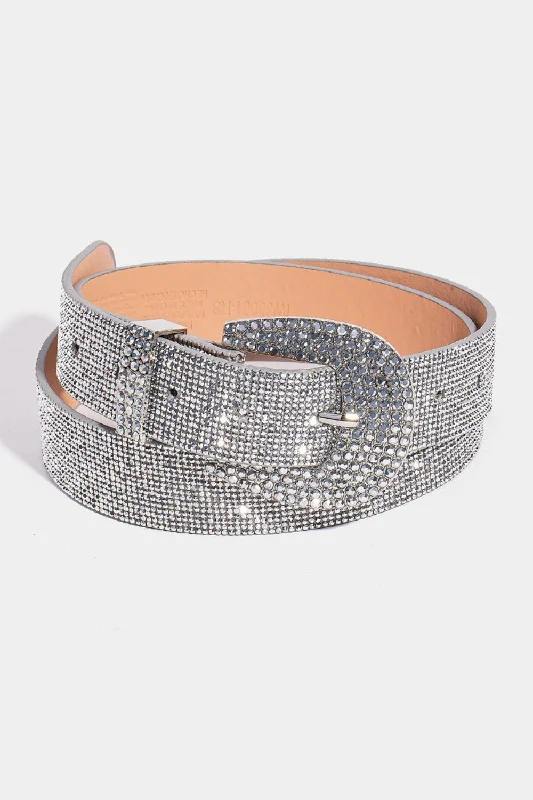 women’s belt for jackets -Fame Rhinestone Embellished Belt