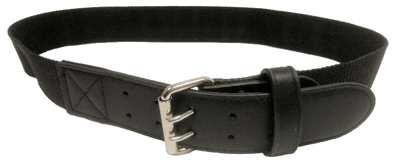 stylish black belt for men’s trousers -Gatorback #550 Leather Tipped Belt