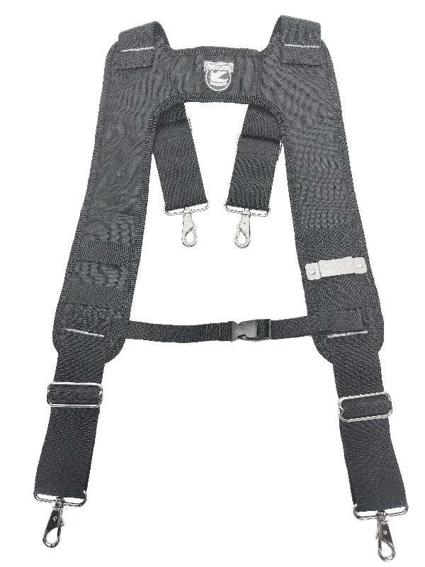 waist belt for trendy outfits -Gatorback B616 Deluxe Suspender Harness w/Molded Air Channel Shoulder & Neck Padding, Chest Strap & Metal Spring Hooks (Suspenders)