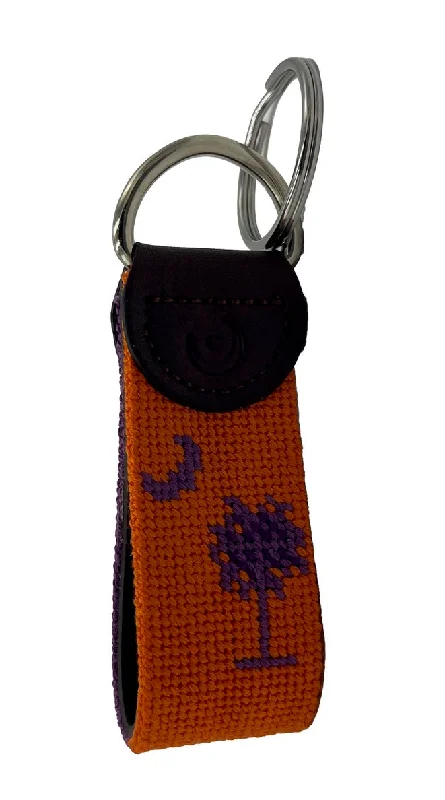 waist belt for oversized dress -Key Fob - Palmetto Moon Orange Purple Combo