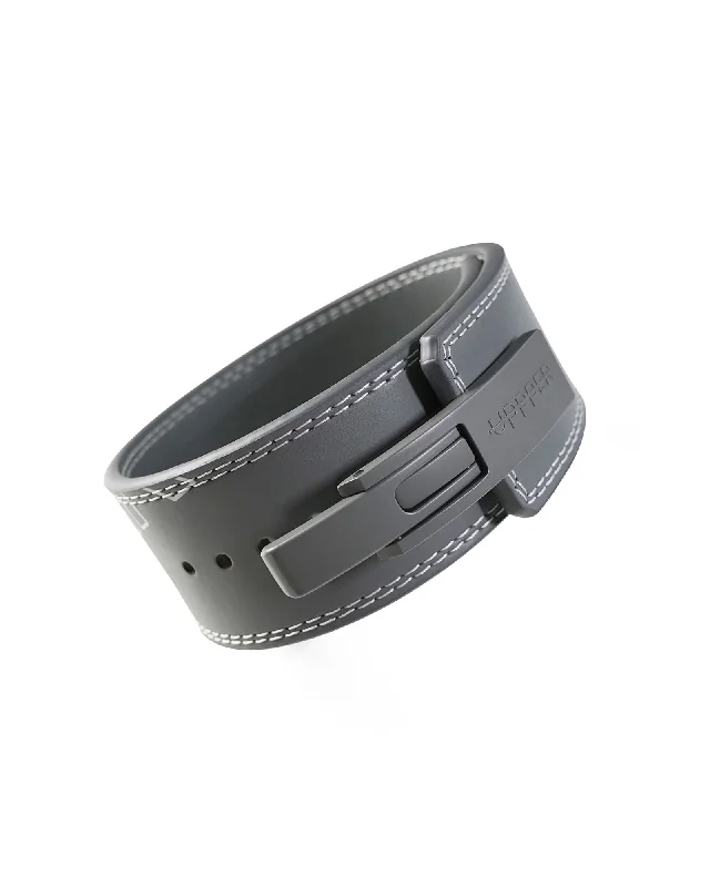 wide leather belt for summer dress -Lever Belt Grey