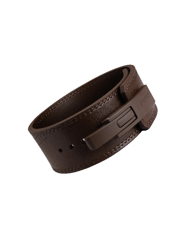 casual leather waist belt -Lever Belt Umber