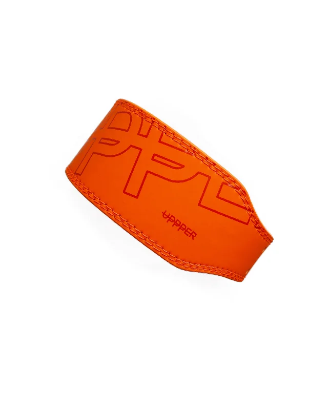 custom waist belt for pants -Lifting Belt Neon Orange