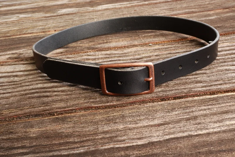 brown waist belt with silver buckle -Narrow Black leather belt  Womans Black leather belt Black leather womans belt 1 inch wide leather belt Handmade Custom leather belt