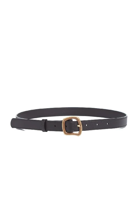 casual leather belt for men’s trousers -Small Simone Belt in Black Leather