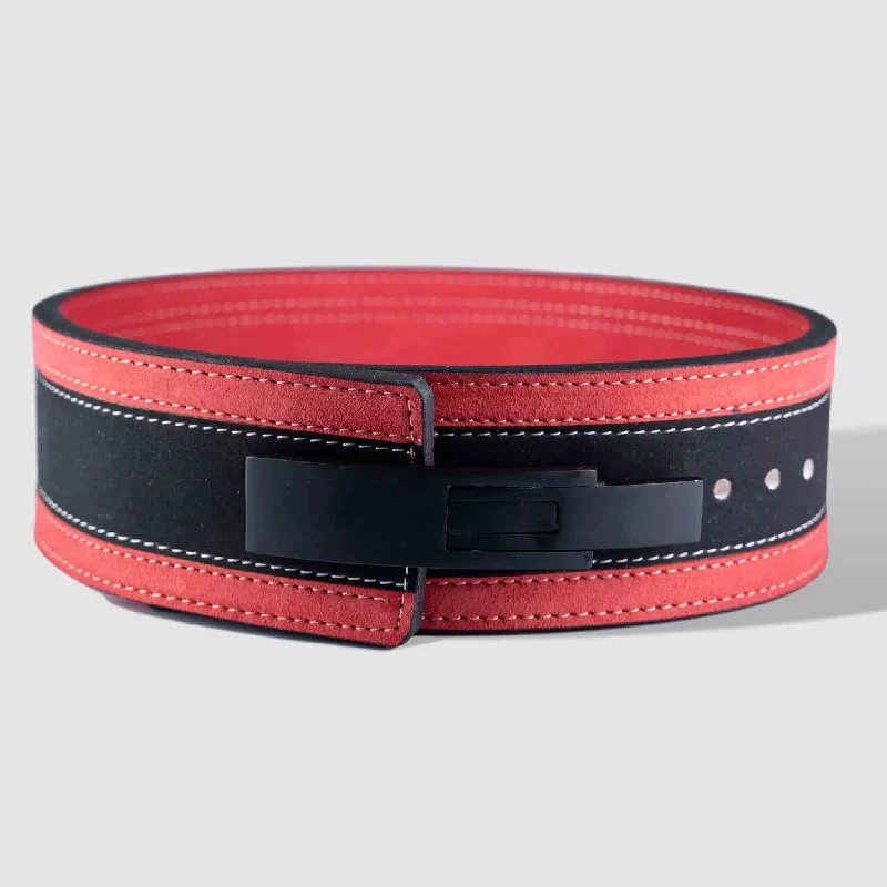 wide leather waist belt for large dresses -10MM Lever Belt - Inferno - IPF Approved