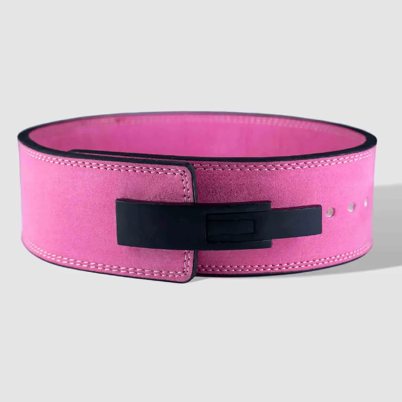 leather belt for business suits -10MM Lever Belt - Pink - IPF Approved