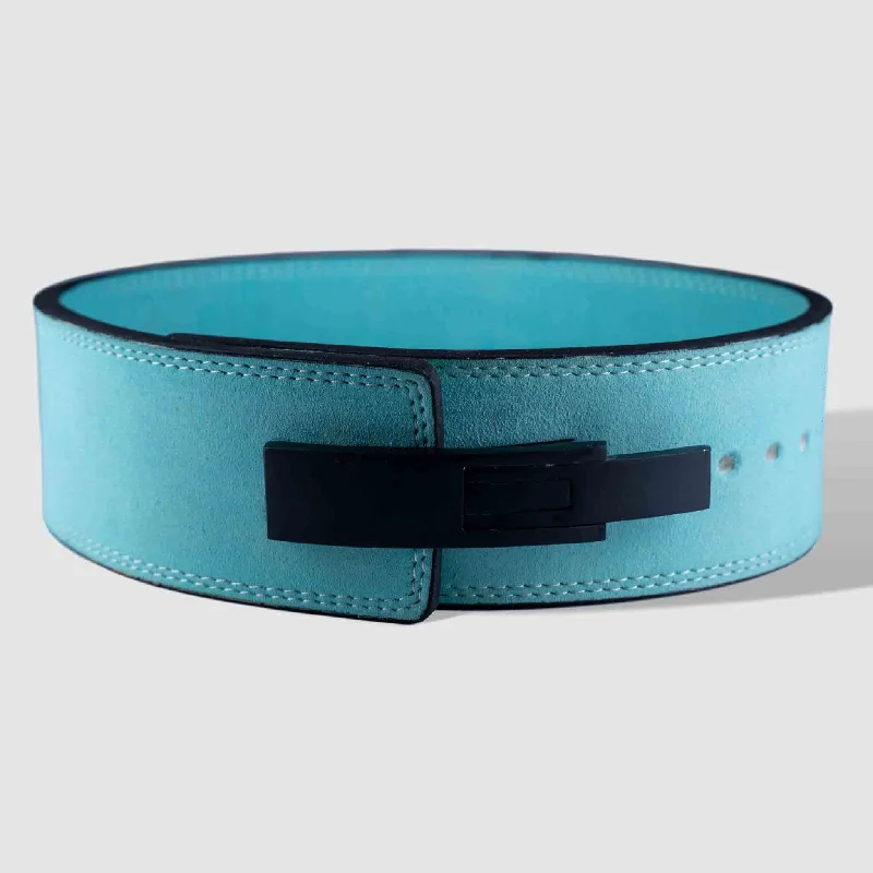 leather belt for high waist pants -10MM Lever Belt - Teal - IPF Approved