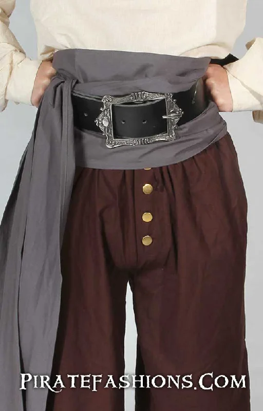 classic braided leather belt -Jolly Big Pirate Belt