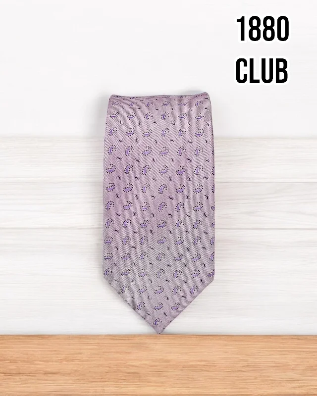 elegant silk ties for interviews-1880 Club Boys Lilac Tie B4049-72