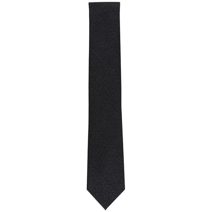 classic striped silk neckties-Alfani Men's Terry Mini Texture Tie Black Size Regular