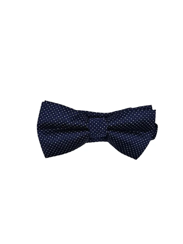 fashion-forward neckties-Azure Dot Classic Bow Tie