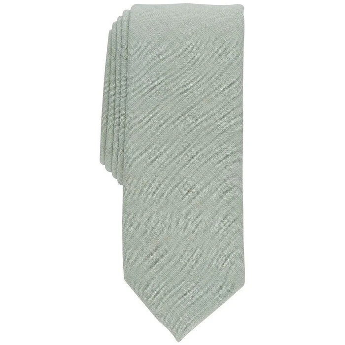 high-end wedding necktie sets-Bar III Men's Forte Skinny Textured Tie Green Size Regular