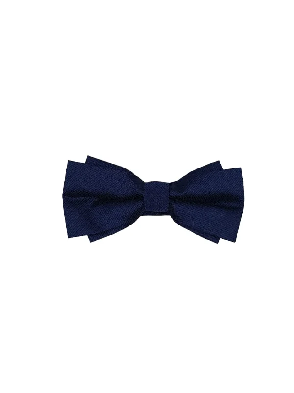 soft cotton ties-Blue Symmetry Bow Tie