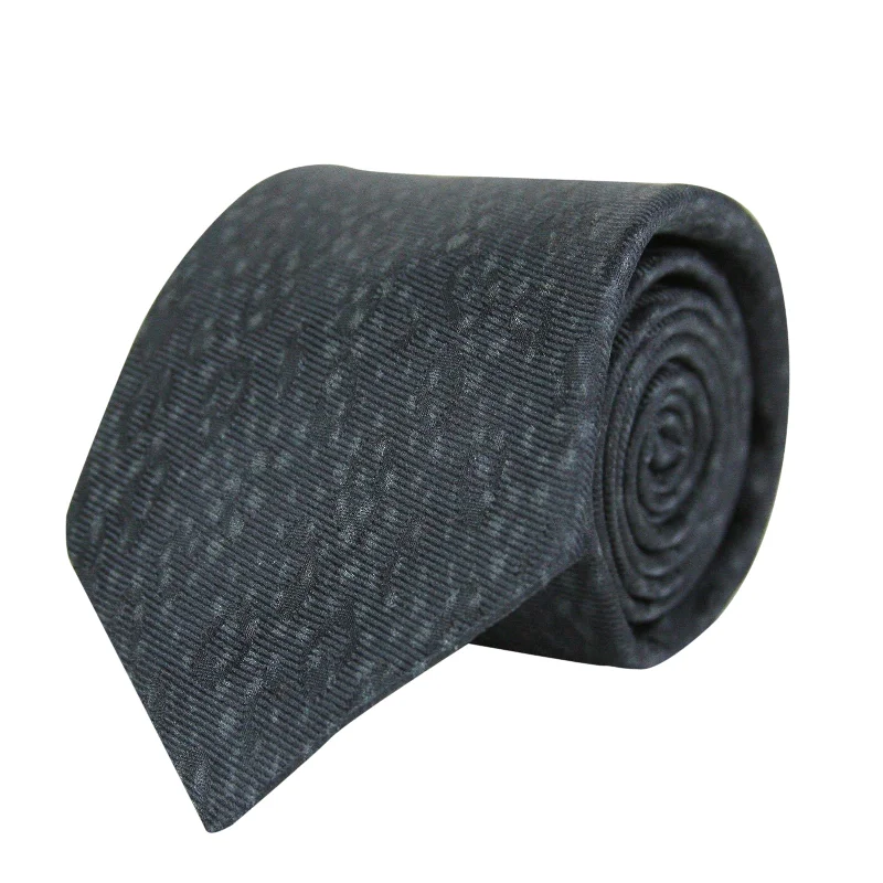 casual wedding neckties for men-Bottega Veneta Men's Dot Print /  Cotton Silk Leopard Tie