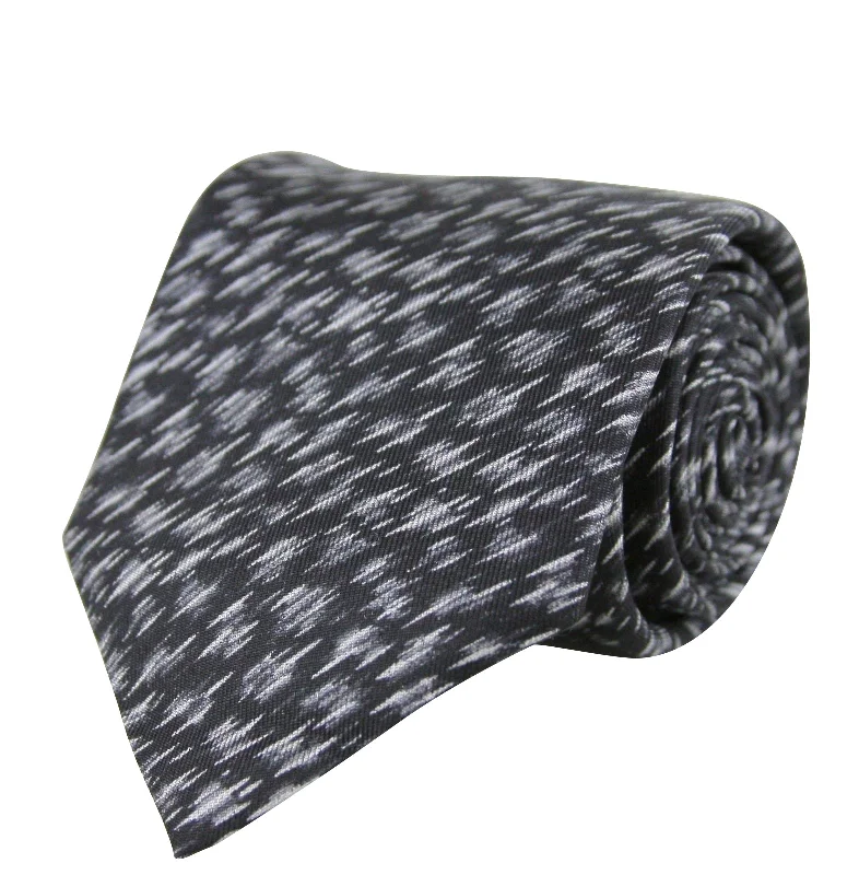 designer ties for business wear-Bottega Veneta Men's Dry Brush  Silk Pattern Tie