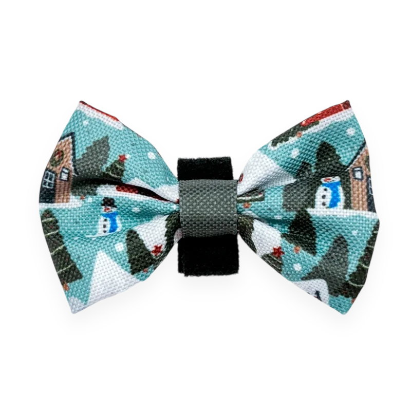 patterned necktie sets-Bow Tie - Mistletoe Mountains