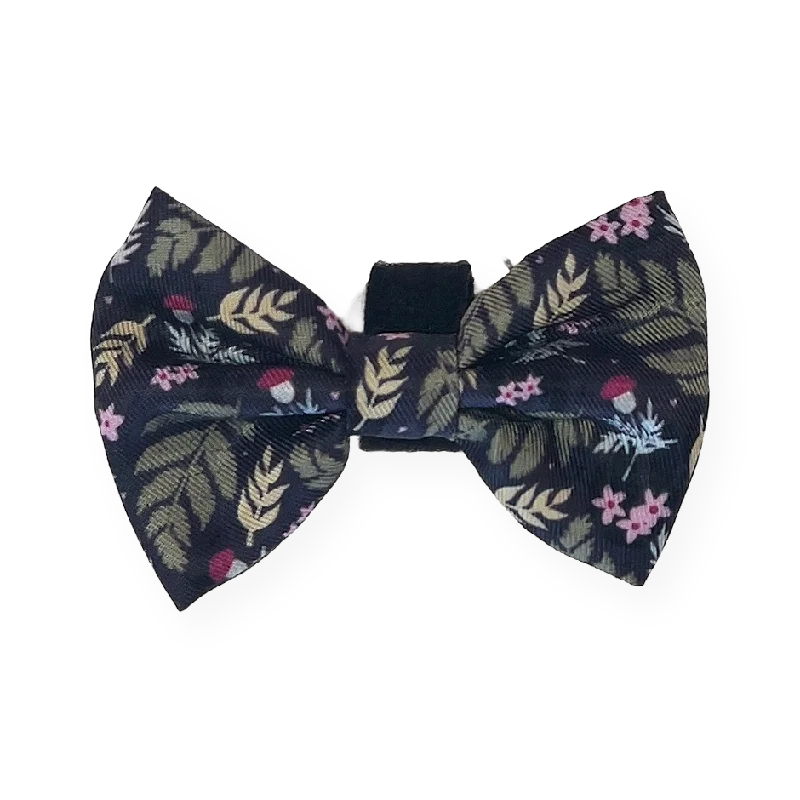 bold color ties for office wear-Bow Tie -Midnight Garden