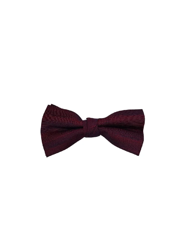 simple silk ties for men-Burgundy Geometric Elegance Bow Tie