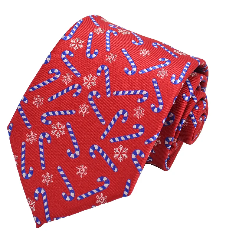 formal silk necktie combinations-Candy Cane