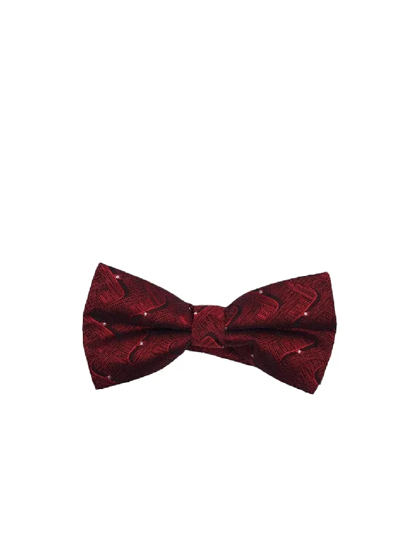 comfortable silk neckties-Crimson Symmetry Bow Tie