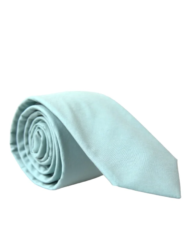 formal event bow ties-Dolce & Gabbana Mint  Cotton Adjustable Tie Men's Men