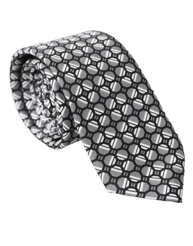 premium silk ties for weddings-Dolce & Gabbana multi Patterned 100% Silk Adjustable Men's Tie