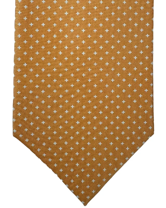 unique necktie designs for office-E. Marinella Tie Peach Micro Pattern Design