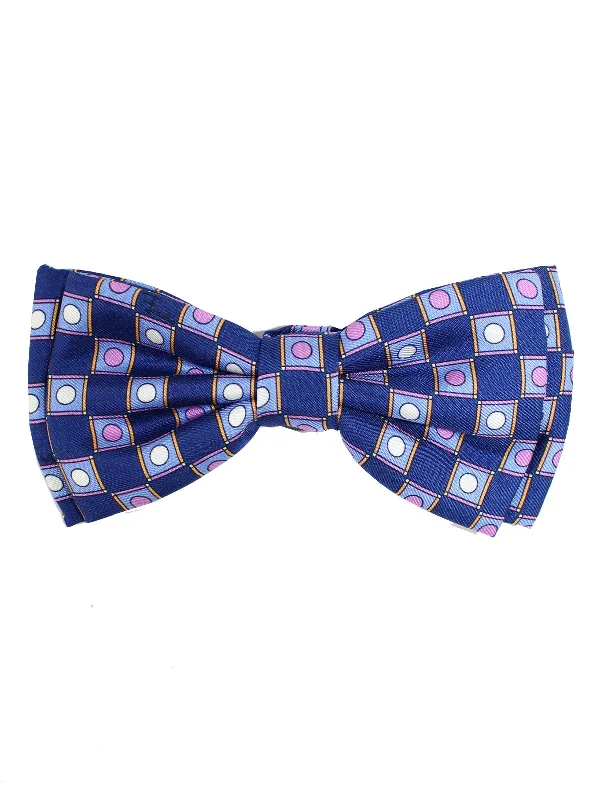 stylish bow ties for formal occasions-Emilio Pucci Silk Bow Tie Purple Pink Squares & Dots - Pre Tied FINAL SALE