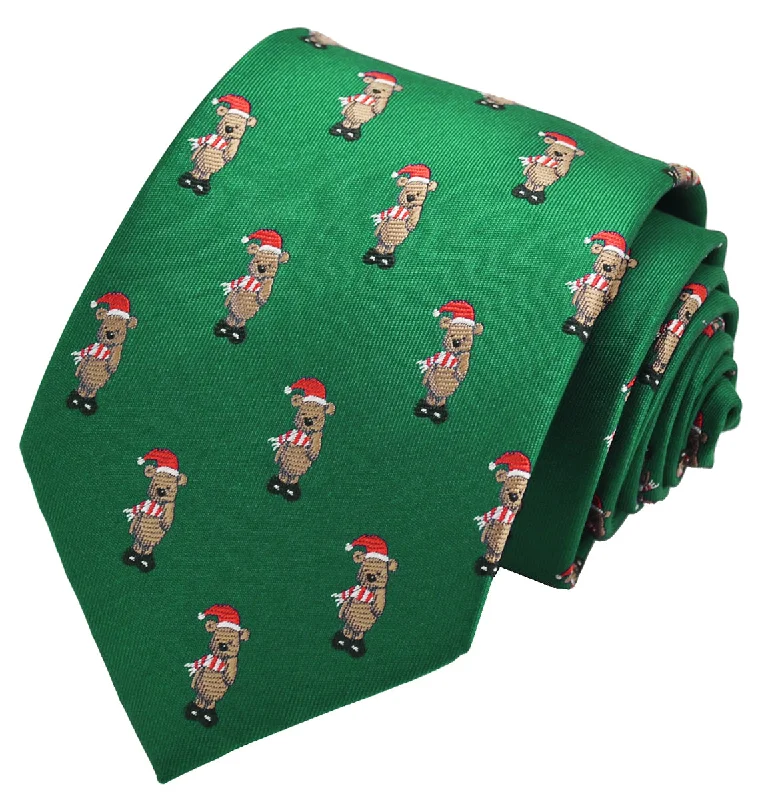 modern necktie colors for men-Holiday Bear