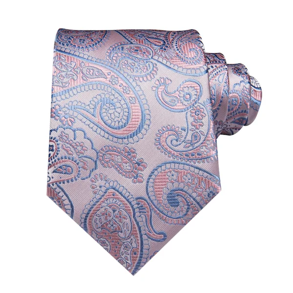 men's silk wedding necktie sets-Classy Men Lavender Purple Paisley Silk Tie