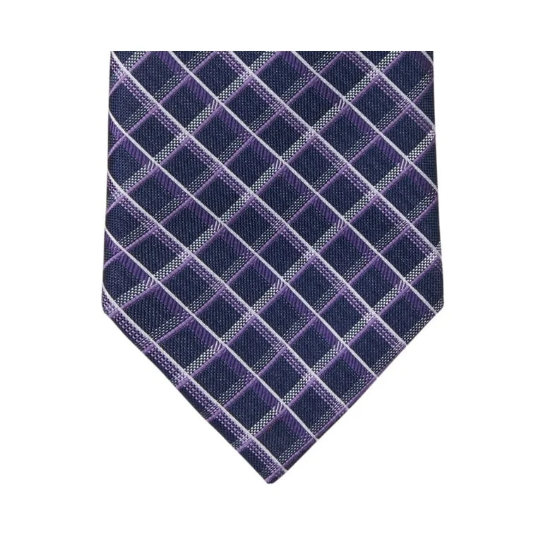 stylish bow ties for formal occasions-Michael Kors Men's Check Tie Purple Size Regular