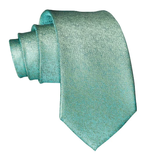 modern wedding neckties-Classy Men Mint Green Static Silk Tie