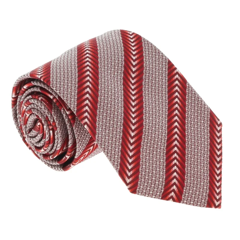 best formal necktie designs-Missoni U5325 Red Micro Check 100% Silk Tie for mens