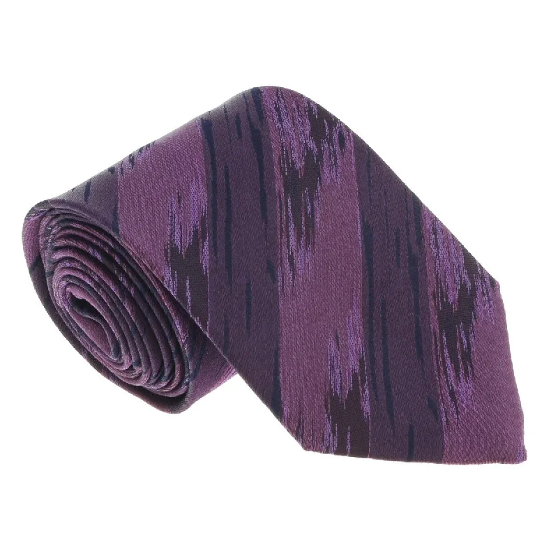 casual silk necktie designs-Missoni U5468 Purple Faux Bois 100% Silk Tie for mens