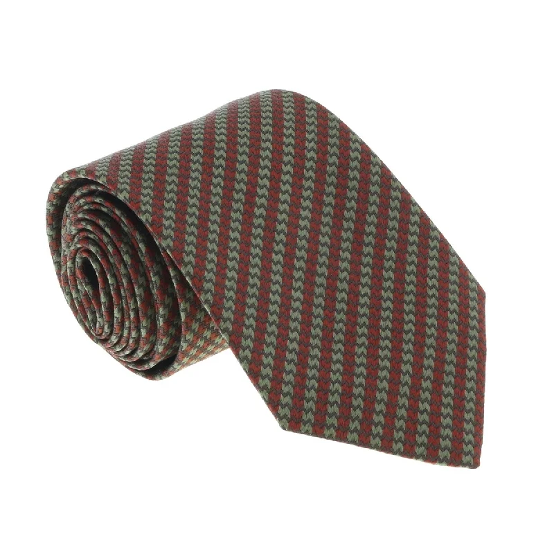 men's tie sets for formal events-Missoni U5470 Rust/Olive Sharkskin 100% Silk Tie for mens