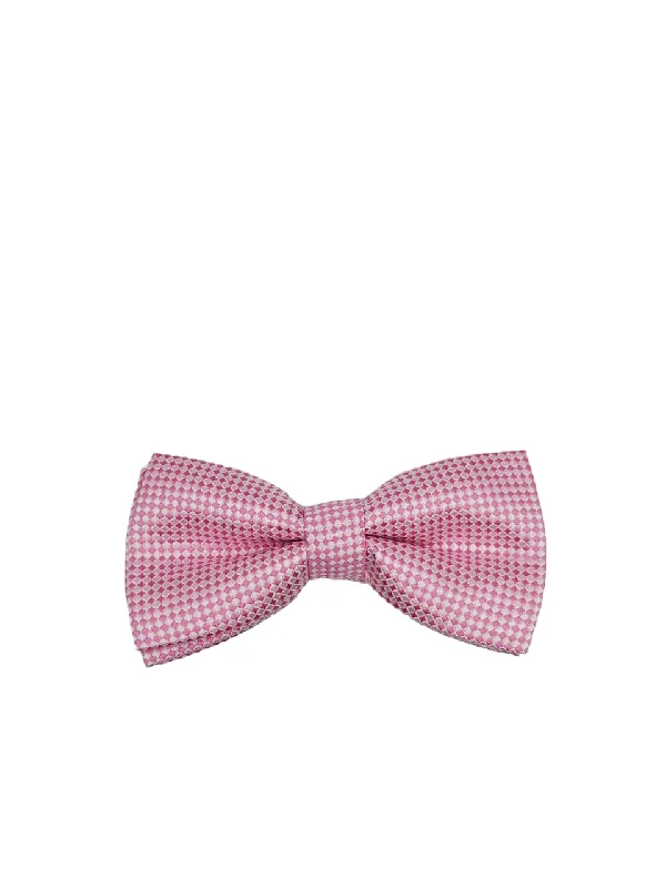 best necktie designs for interviews-Pink Geometric Elegance Bow Tie