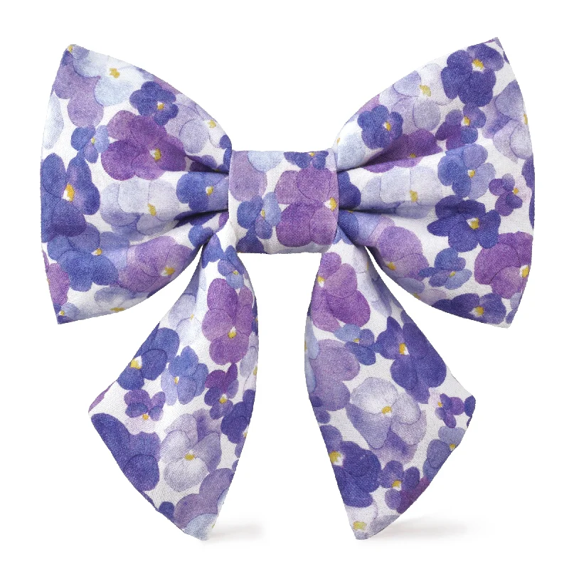 unique necktie combinations for men-Pressed Pansies Lady Dog Bow