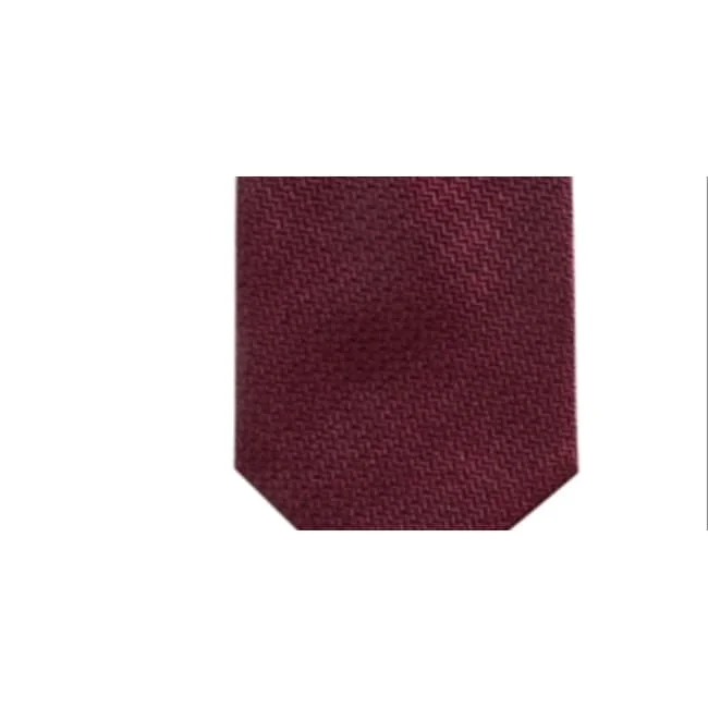 silk neckties for special events-Ryan Seacrest Distinction Men's Kent Unsolid Solid Silk Self Tied Necktie Red One Size