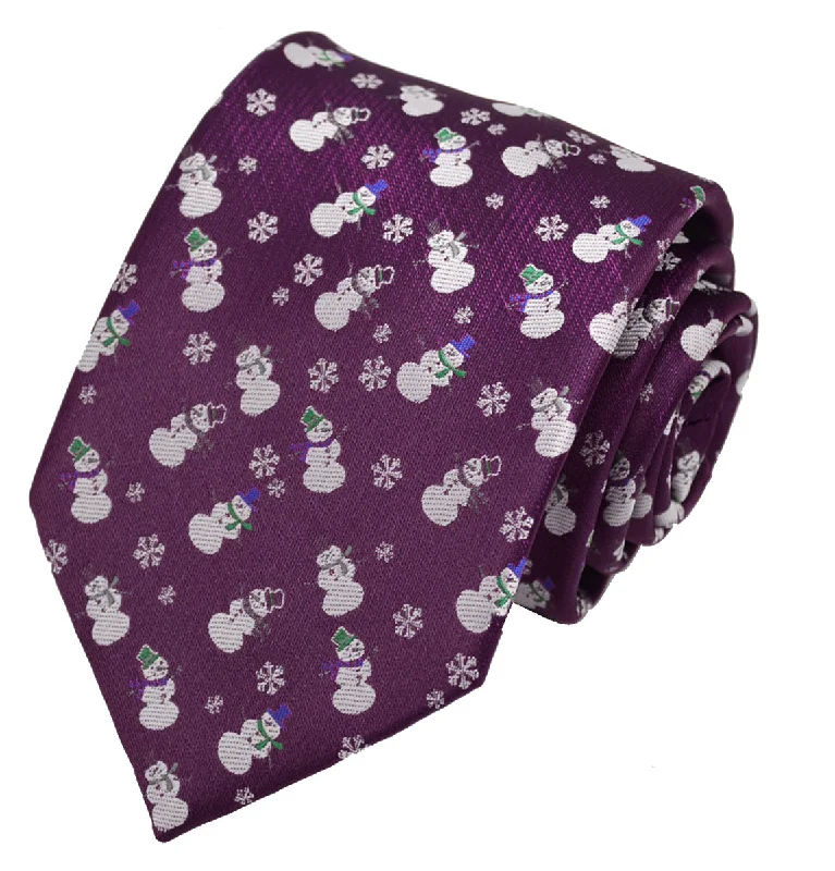 trendy necktie designs for work-Snowman