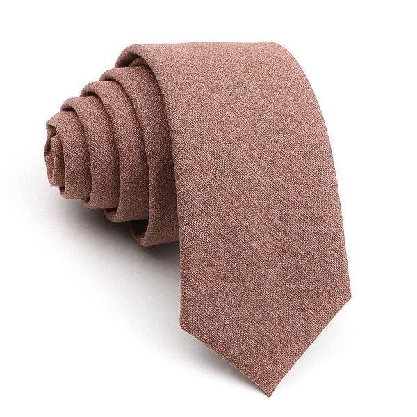 unique office tie collections-Classy Men Solid Caramel Brown Skinny Tie