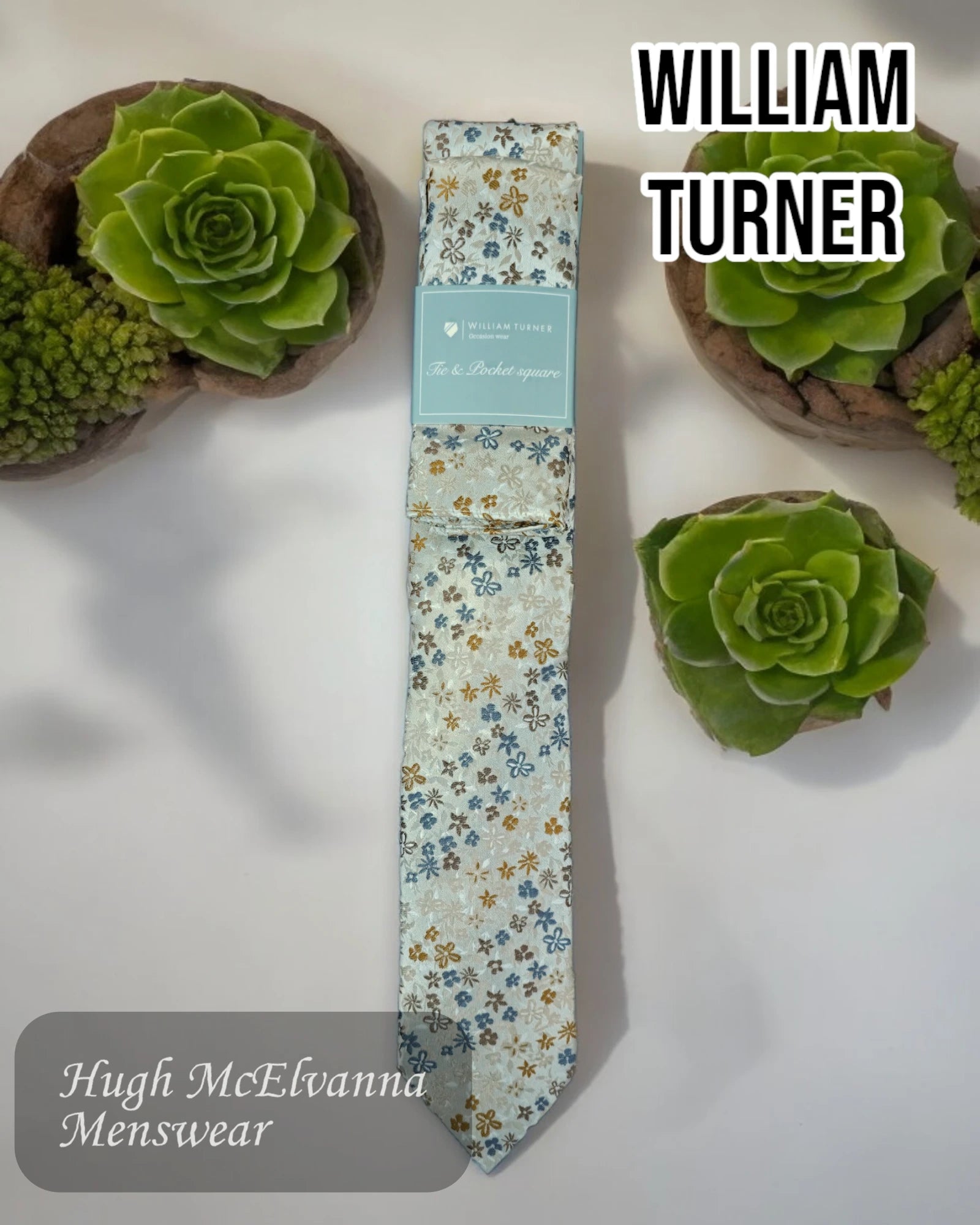 creative necktie patterns-Stone Floral Mini Tie Set